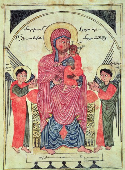 Virgin and Child with Angels, from a Gospel by Guirages